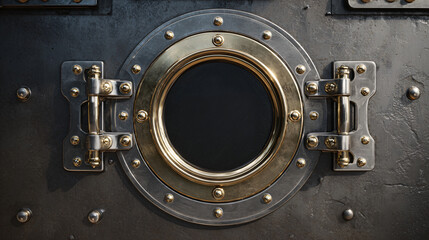 Vintage Nautical Porthole Detail A Circular Window to the Depths, Maritime History