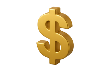 Shimmering golden dollar sign symbolizes wealth, financial success, and lucrative investment opportunities for business growth