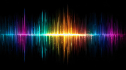 Vibrant Audio Waves Abstract Background