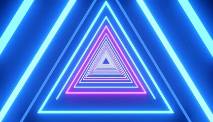 Neon triangle tunnel effect (1)