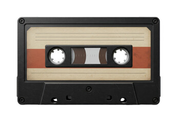 Isolated Vintage Cassette Tape Retro Audio Media