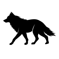 wolf silhouette vector illustration