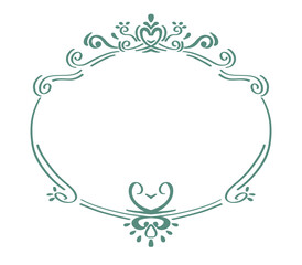 decorative frame with floral ornament