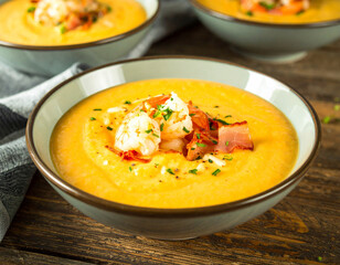 bisque seafood : smooth and creamy soup