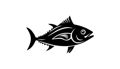 Commercial fish species. tuna fish. Vector illustration cartoon flat icon isolated on white.