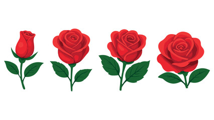 Rose Bouquet Floral Illustration Valentine’s Day, Wedding Invitation, Gift Card & Save the Date Couple Card Marriage Design