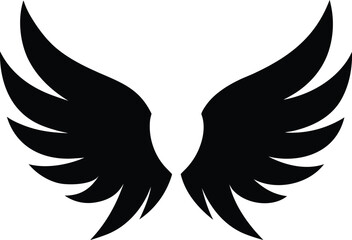 wings silhouette icon isolated