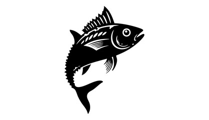 Commercial fish species. tuna fish. Vector illustration cartoon flat icon isolated on white.
