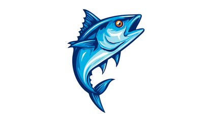 Commercial fish species. tuna fish. Vector illustration cartoon flat icon isolated on white.