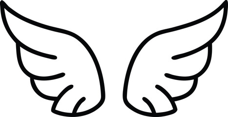Wings icon. wings badge. wing symbol. Vector illustration