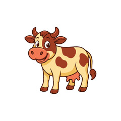 Fototapeta premium Cartoon cow vector illustration