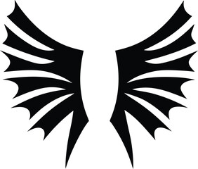 Wings silhouette icon vector illustration