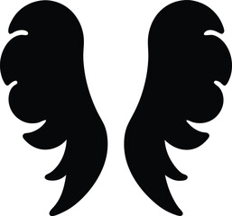 Wings silhouette icon vector illustration