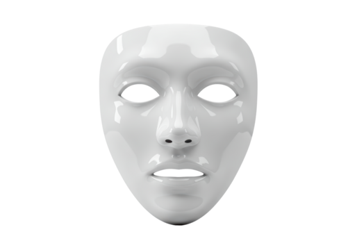 Isolated White Mask Face Identity
