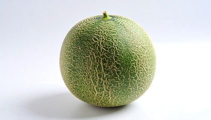 Single green cantaloupe