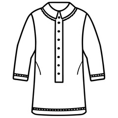 Kurti Art Illustration – Vector Style