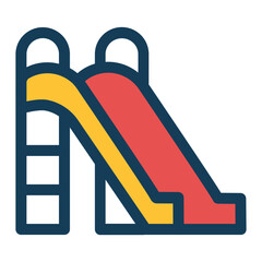 illustration of a slide toy children icon