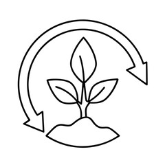 Biodegradable Symbol Leaf Breaking Down into Soil Representing Eco Friendliness and Sustainability