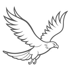 Fototapeta premium outline of an eagle flying bird