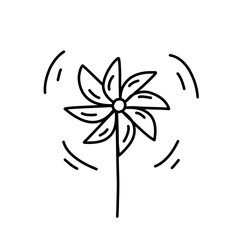 windmill doodle icon