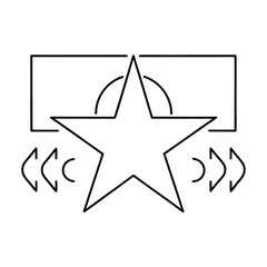 Fototapeta premium Energy Star Icon Star with Energy Wave Design