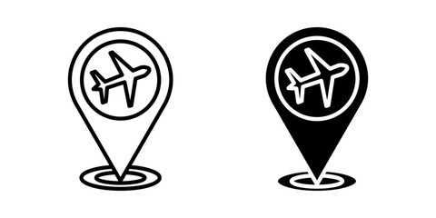  aircraft location icon white on backgrond