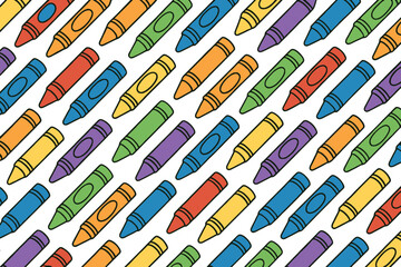 Colorful crayon pattern diagonal rows vibrant art supplies
