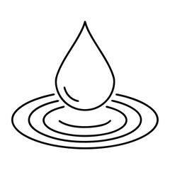 Fototapeta premium Smooth Water Drop with Ripple Lines Vector Illustration for Design Projects