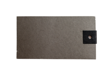 A blank paper mockup note for your brand is cut out on a white isolated transparent background.