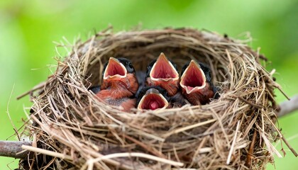 Baby birds in a nest