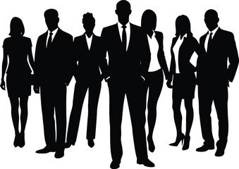 business people  black silhouette vector illustration,business people vector art
