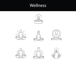 Wellness Harmony: A serene illustration evoking tranquility and balance.