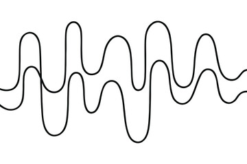 Two intertwined black waveforms against a white background