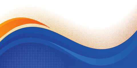 abstract blue orange corporate background with 3d concept. abstract white background with blue  and orange wave background banner with formal concept for banner advertisement announcement certificate