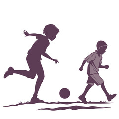 children playing soccer