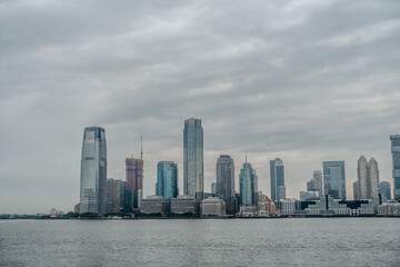 New Jersey city rises above hudson riveer