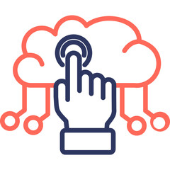 Digitalization line color icon