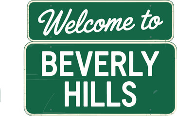 vintage style green road sign © vectorzking