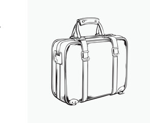 travel suitcase isolated on white