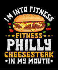Philly Cheesesteak T-Shirt Graphic Design – Delicious Philly Food Illustration for POD Apparel and Gifts