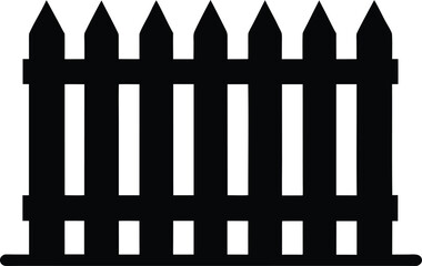 Fence  black silhouette vector illustration,Fence icon,garden Fence