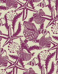 tropical leave seamless watercolor pattern background. Leave vector illustration. Watercolor print in rustic vintage style, textile or wallpapers.