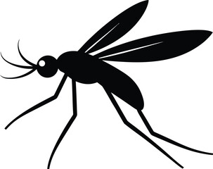  Mosquito icon,flying Mosquito   black silhouette vector illustration