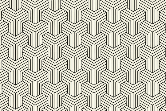 Intricate geometric pattern with repeating stylized y shapes