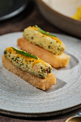 food served in ancient background