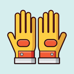 Pair of work gloves designed for safety and protection illustration style
