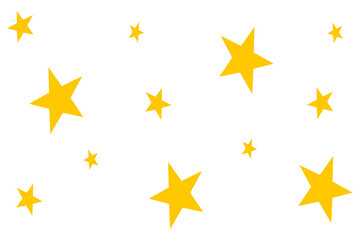 Ensemble d'étoiles jaunes mélangées