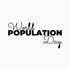 World Poipulation Day text background