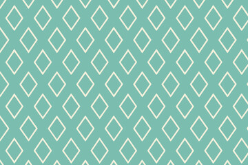 Geometric diamond pattern on a soft teal background