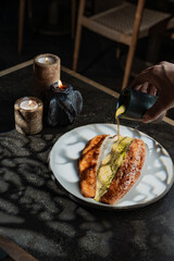 Fish served in plate 